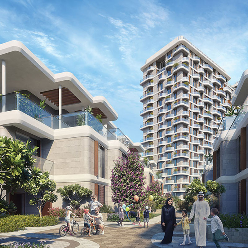 Takaya, a premium suburb owned by Union Properties, blends tranquil settings with sophisticated city life. With open floor plans